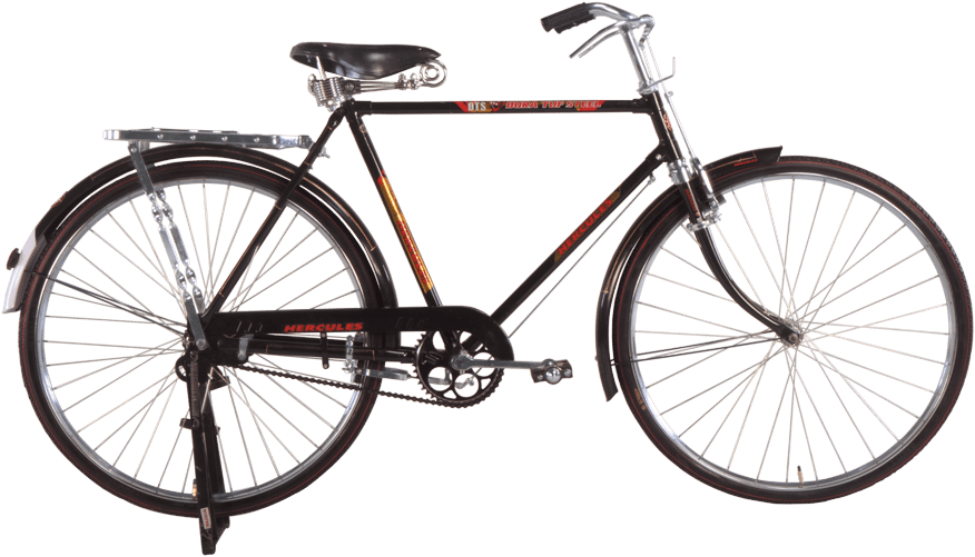 Classic Black Hercules Bicycle PNG image