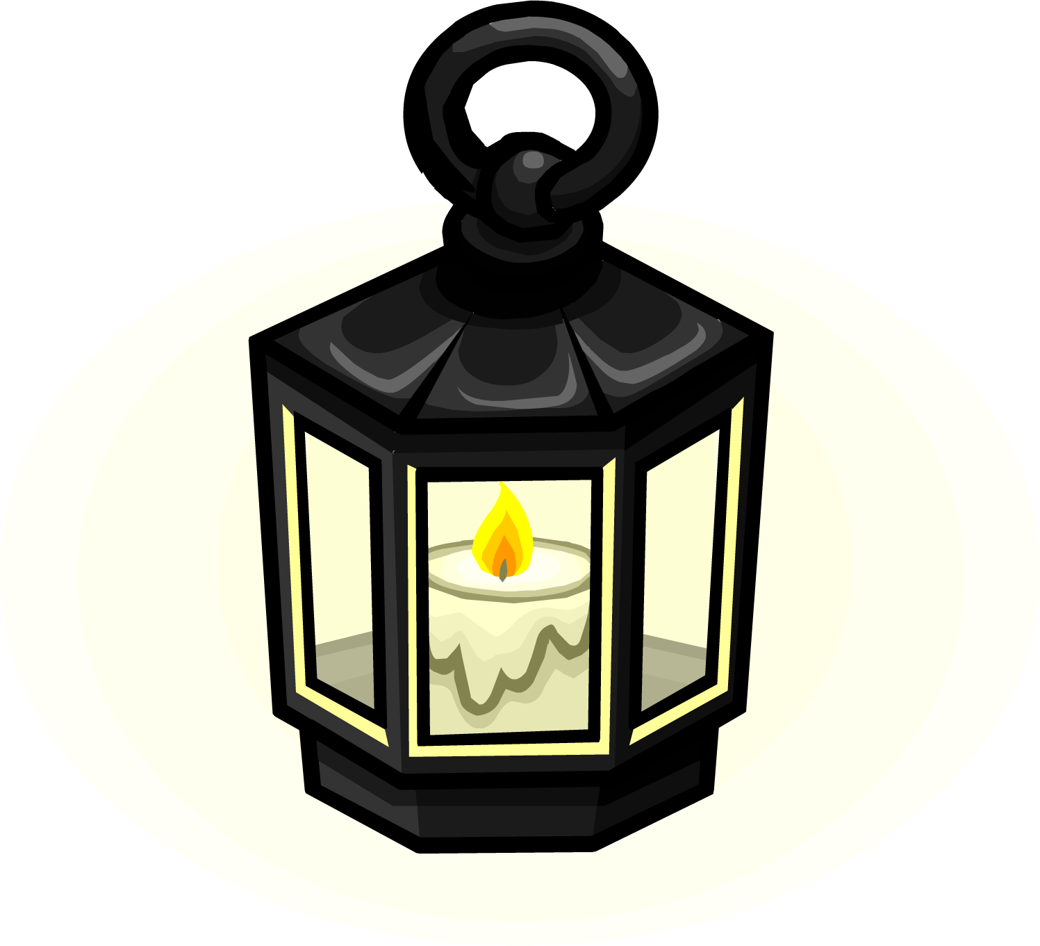 Classic Black Lantern Illustration PNG image