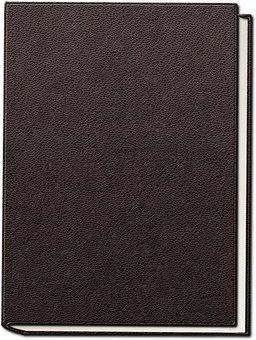 Classic Black Leather Book Cover PNG image