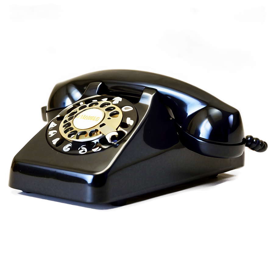 Classic Black Rotary Phone Png Wiw78 PNG image