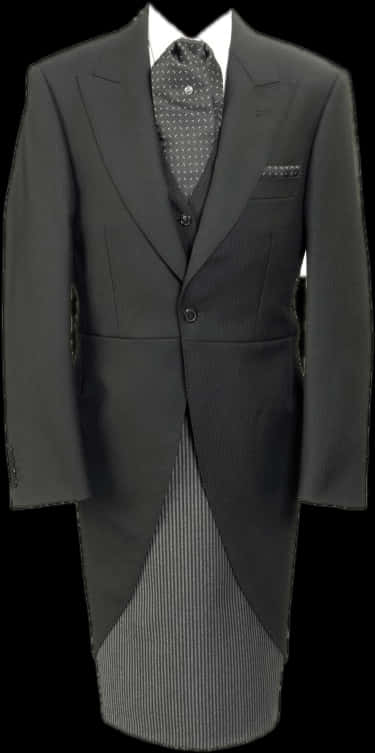 Classic Black Suit Formal Attire PNG image