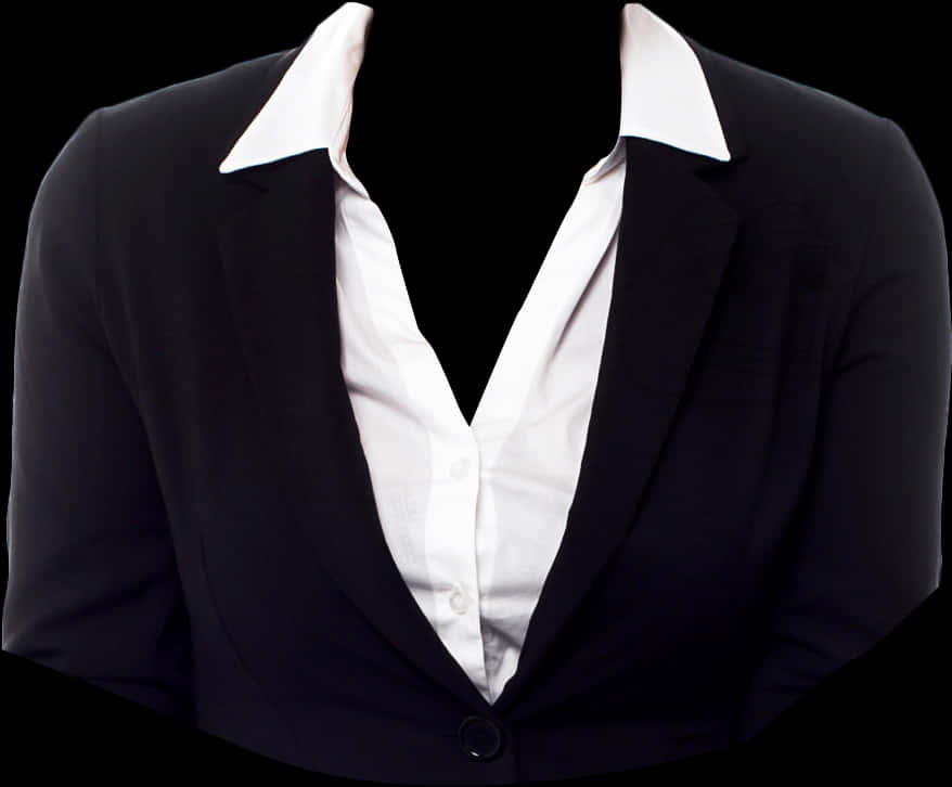 Classic Black Suit White Shirt PNG image