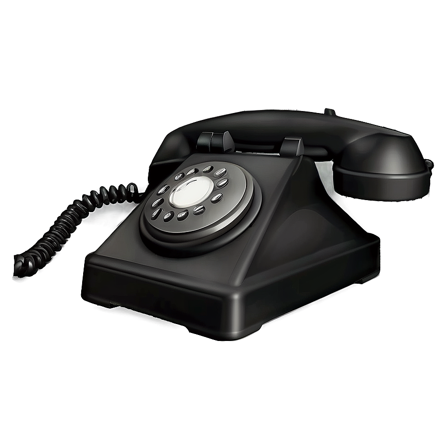 Classic Black Telephone Png 06252024 PNG image