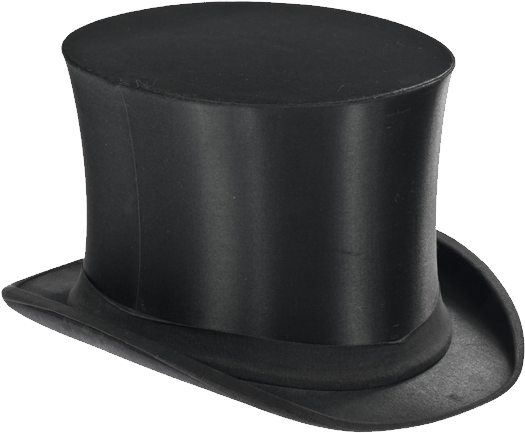 Classic Black Top Hat PNG image