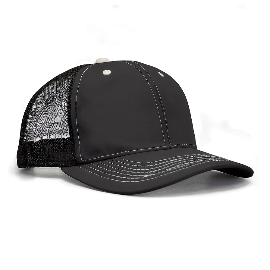 Classic Black Trucker Cap Png Npl PNG image