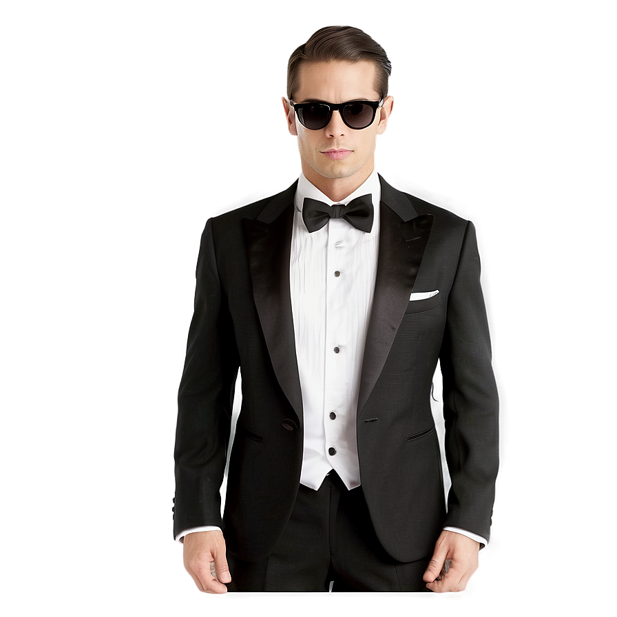 Classic Black Tuxedo Png Glh PNG image