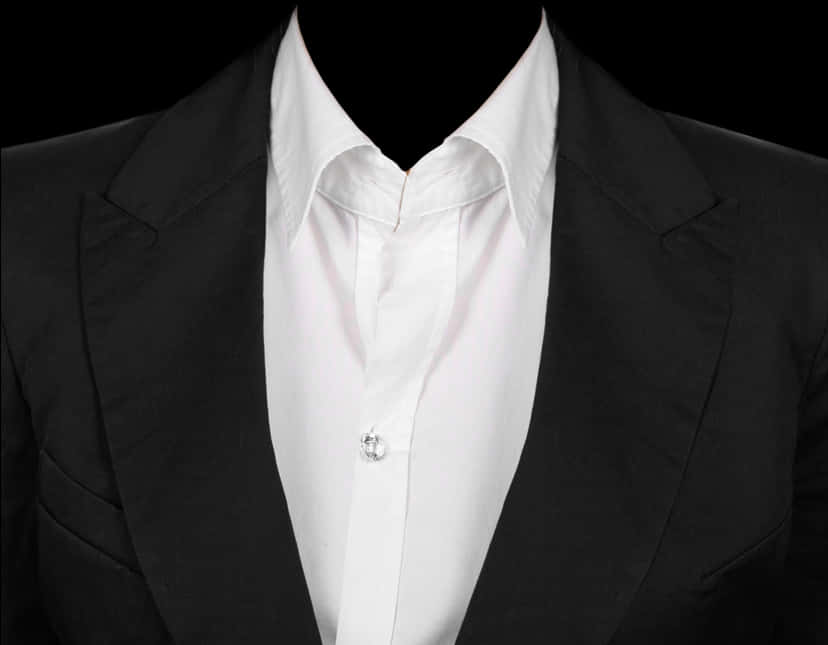 Classic Black Tuxedo White Shirt PNG image