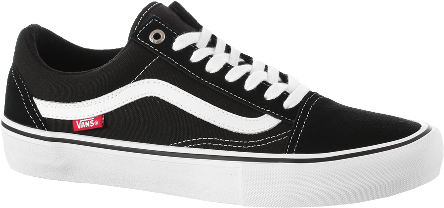 Classic Black Vans Skate Shoe PNG image