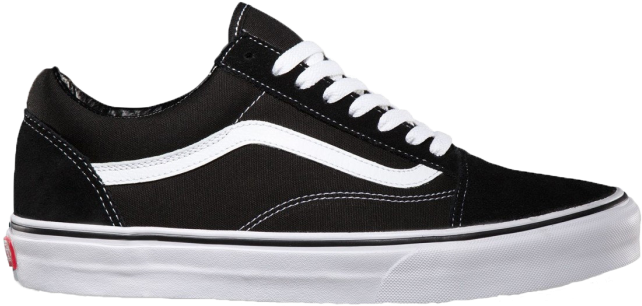 Classic Black Vans Sneaker PNG image