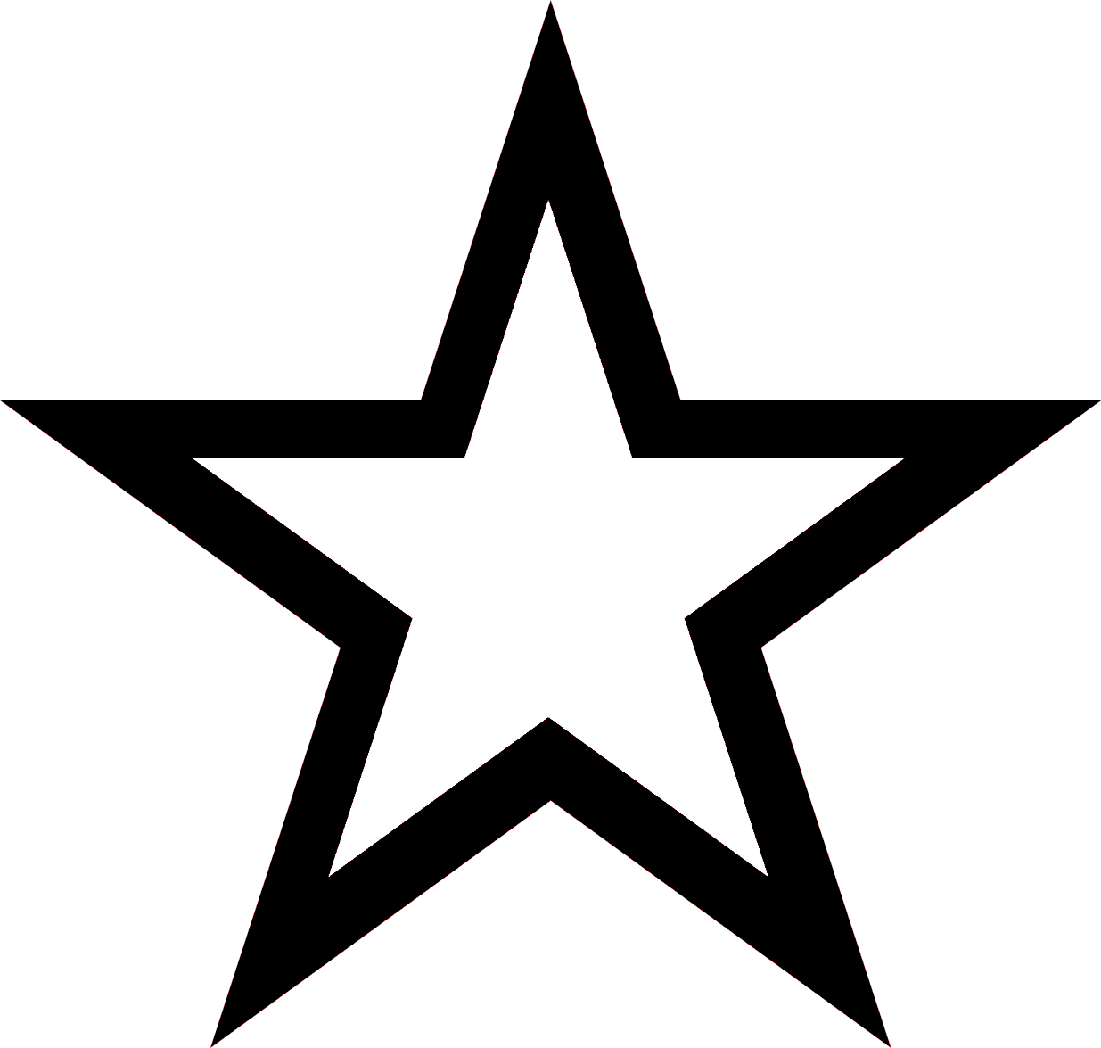 Classic Blackand White Star Graphic PNG image