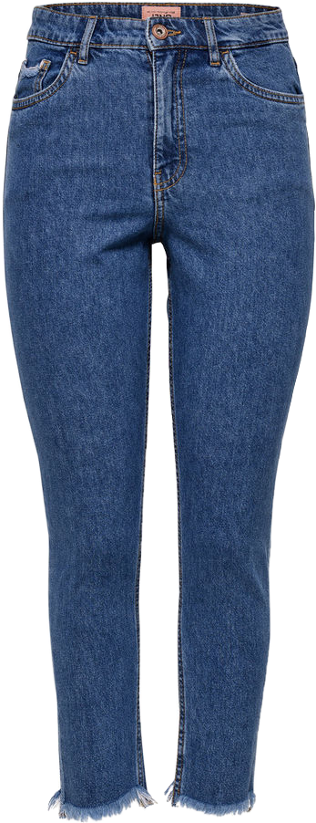 Classic Blue Jeans Frayed Hem PNG image