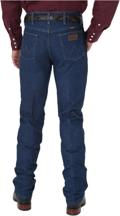 Classic Blue Jeans Rear View PNG image