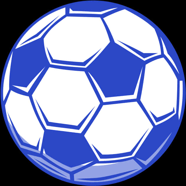 Classic Blueand White Soccer Ball Illustration PNG image