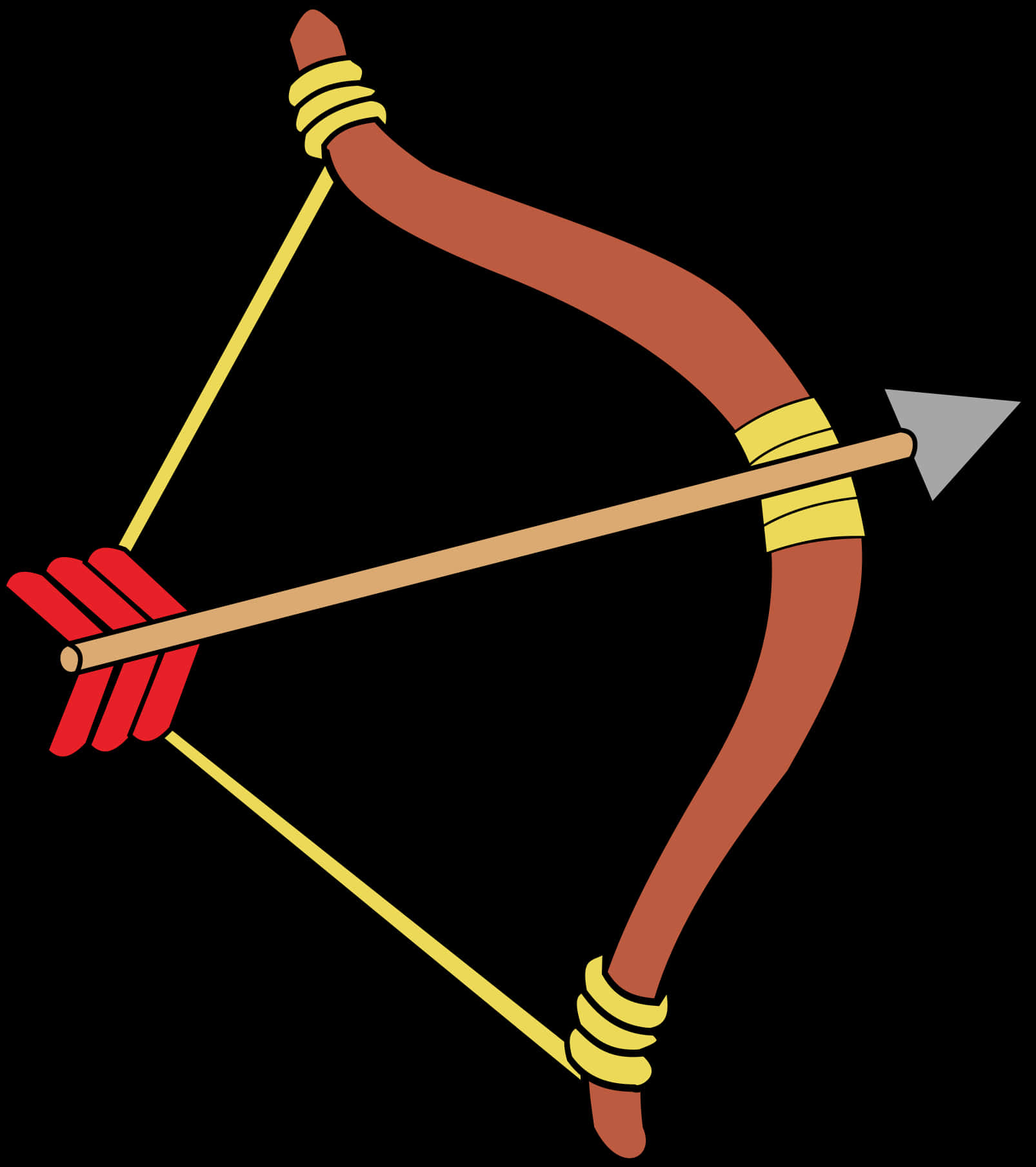 Classic Bowand Arrow Illustration PNG image