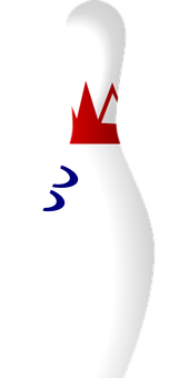 Classic Bowling Pin Graphic PNG image