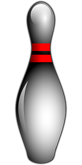 Classic Bowling Pin Graphic PNG image