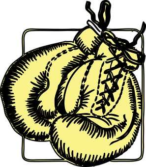 Classic Boxing Gloves Illustration PNG image
