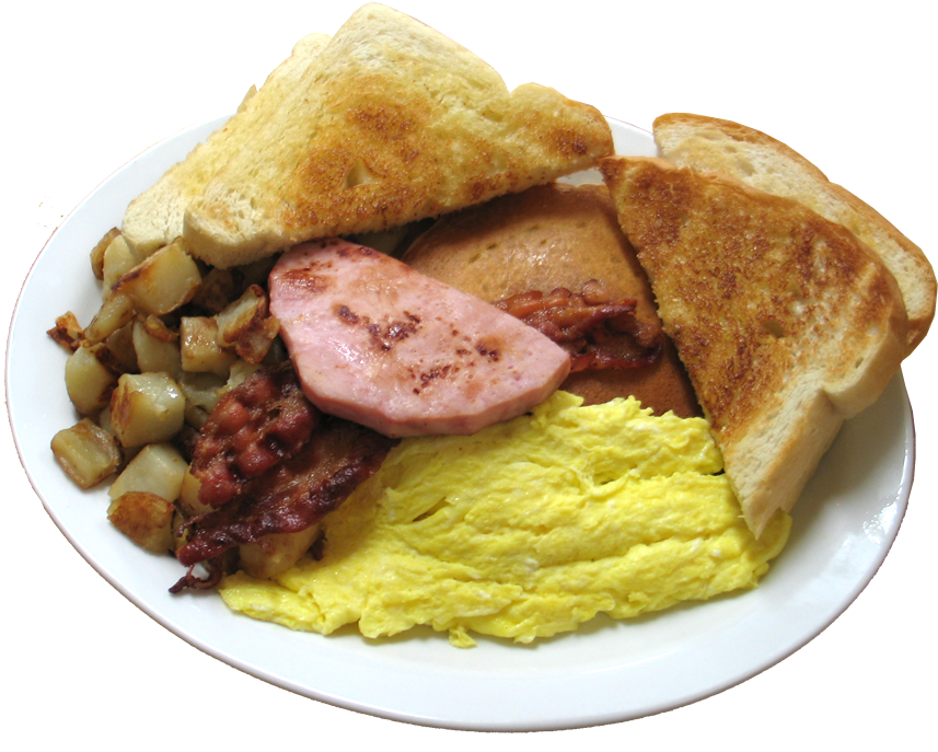 Classic Breakfast Platewith Omelette PNG image