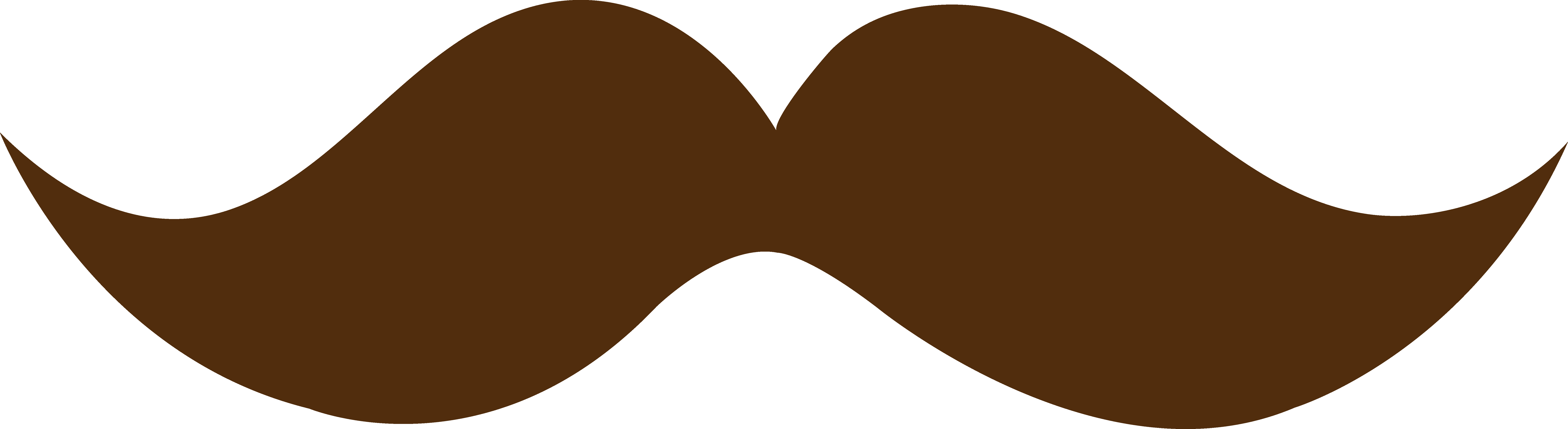 Classic Brown Moustache Icon PNG image