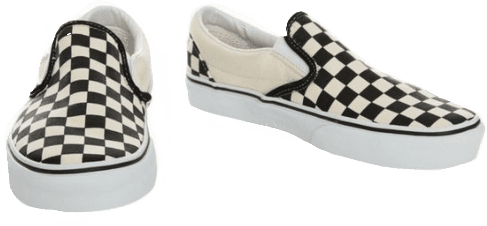 Classic Checkerboard Vans Slip Ons PNG image