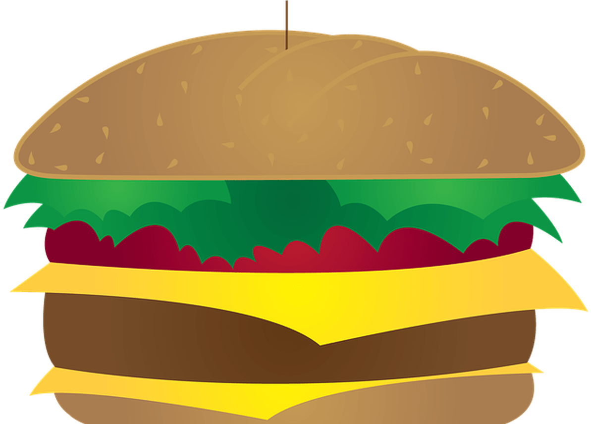 Classic Cheeseburger Illustration PNG image