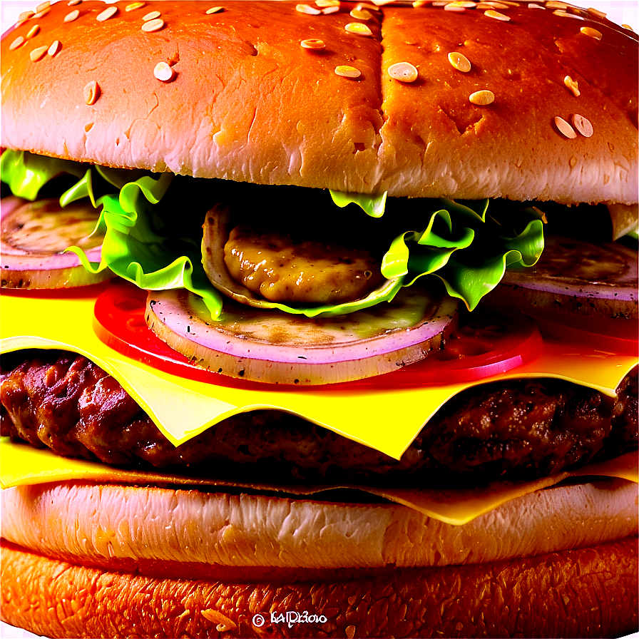 Classic Cheeseburger Png Mbq PNG image