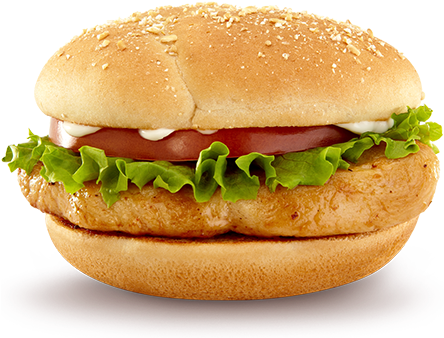 Classic Chicken Burger PNG image