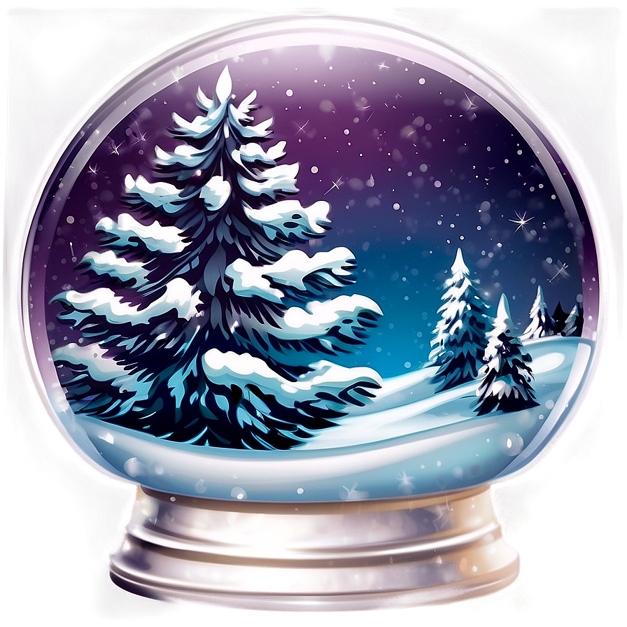 Classic Christmas Snow Globe Png Vam PNG image