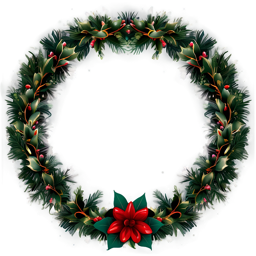 Classic Christmas Wreath Png 20 PNG image