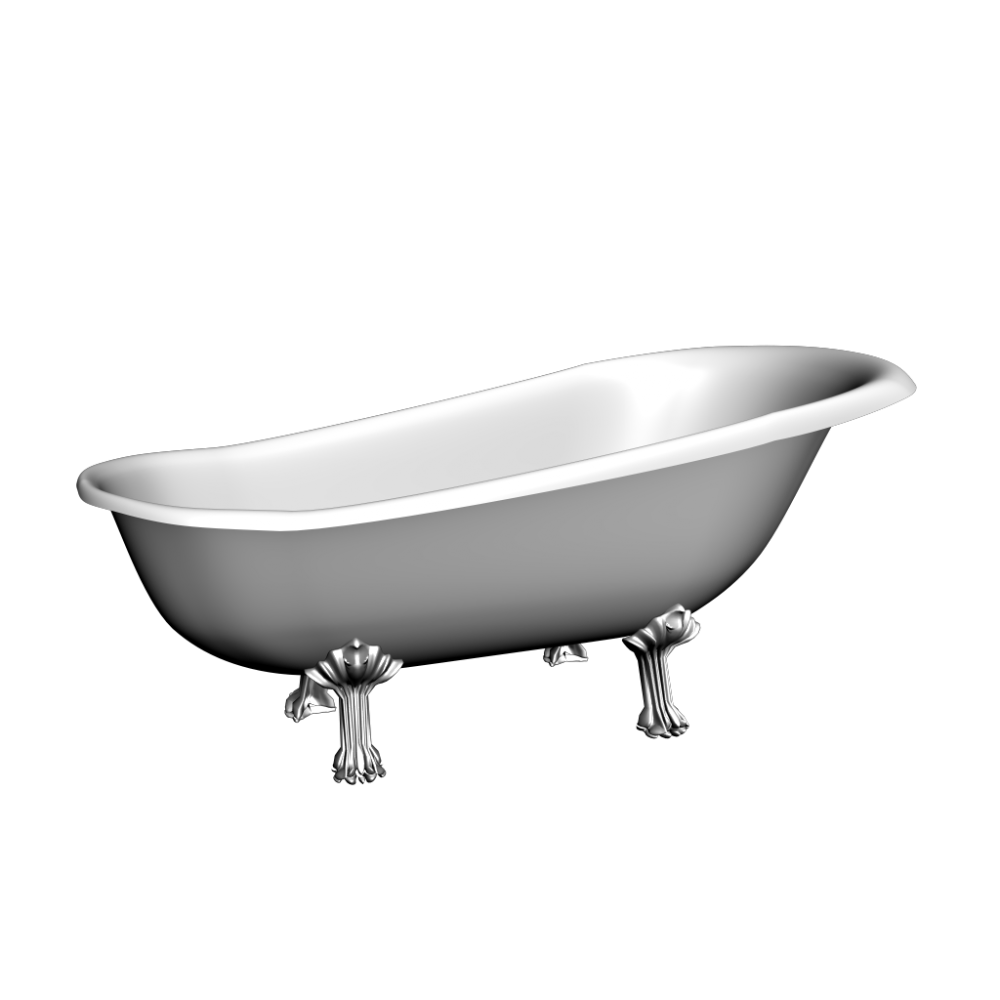 Classic Clawfoot Bathtub PNG image