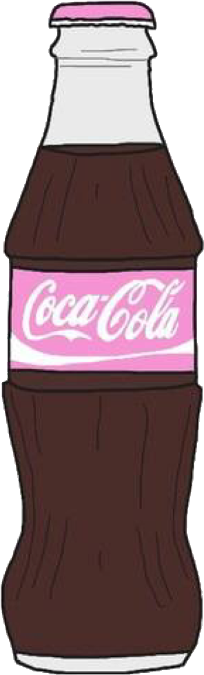 Classic Coca Cola Bottle Illustration PNG image