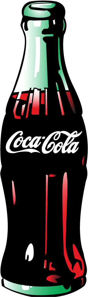Classic Coca Cola Bottle Illustration PNG image