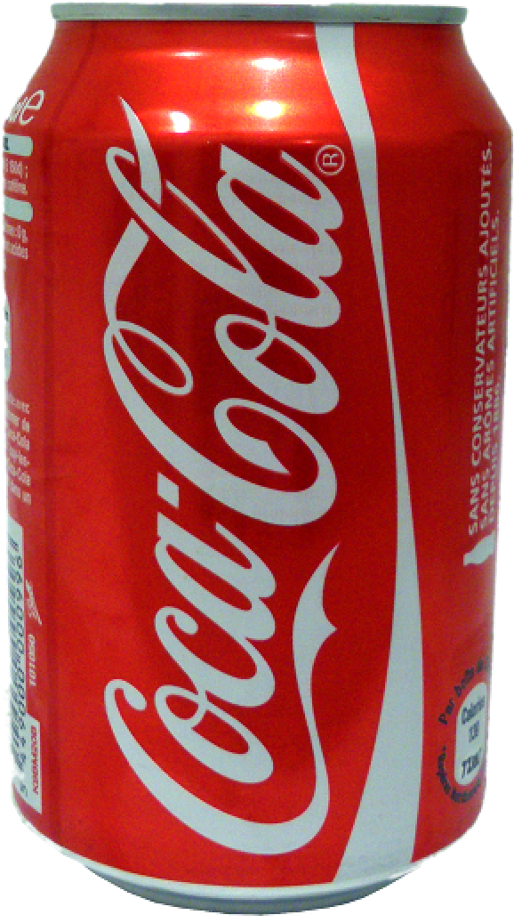 Classic Coca Cola Can PNG image