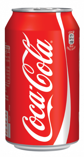 Classic Coca Cola Can PNG image