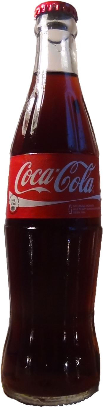 Classic Coca Cola Glass Bottle PNG image