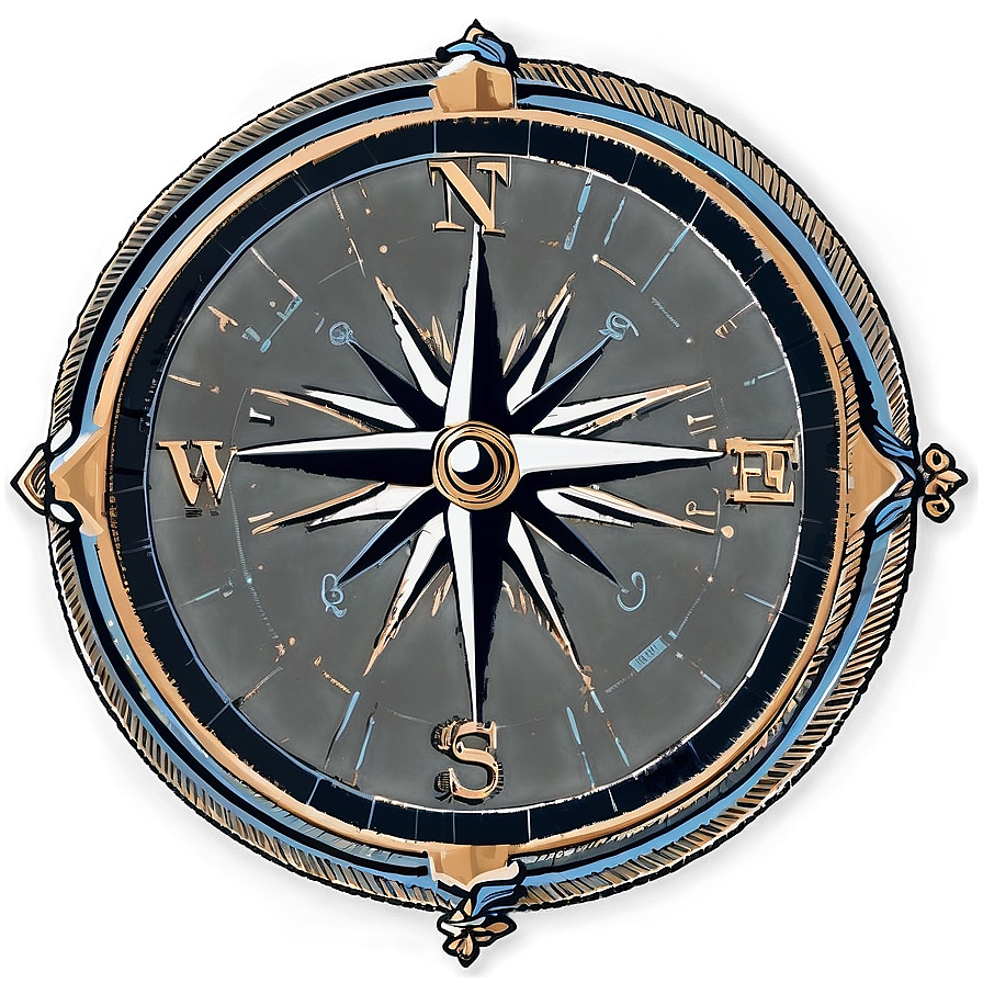 Classic Compass Rose Representation Png 05252024 PNG image