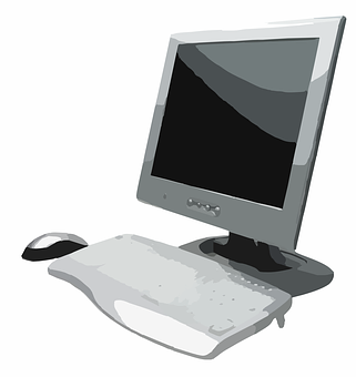 Classic Desktop Computer Illustration PNG image