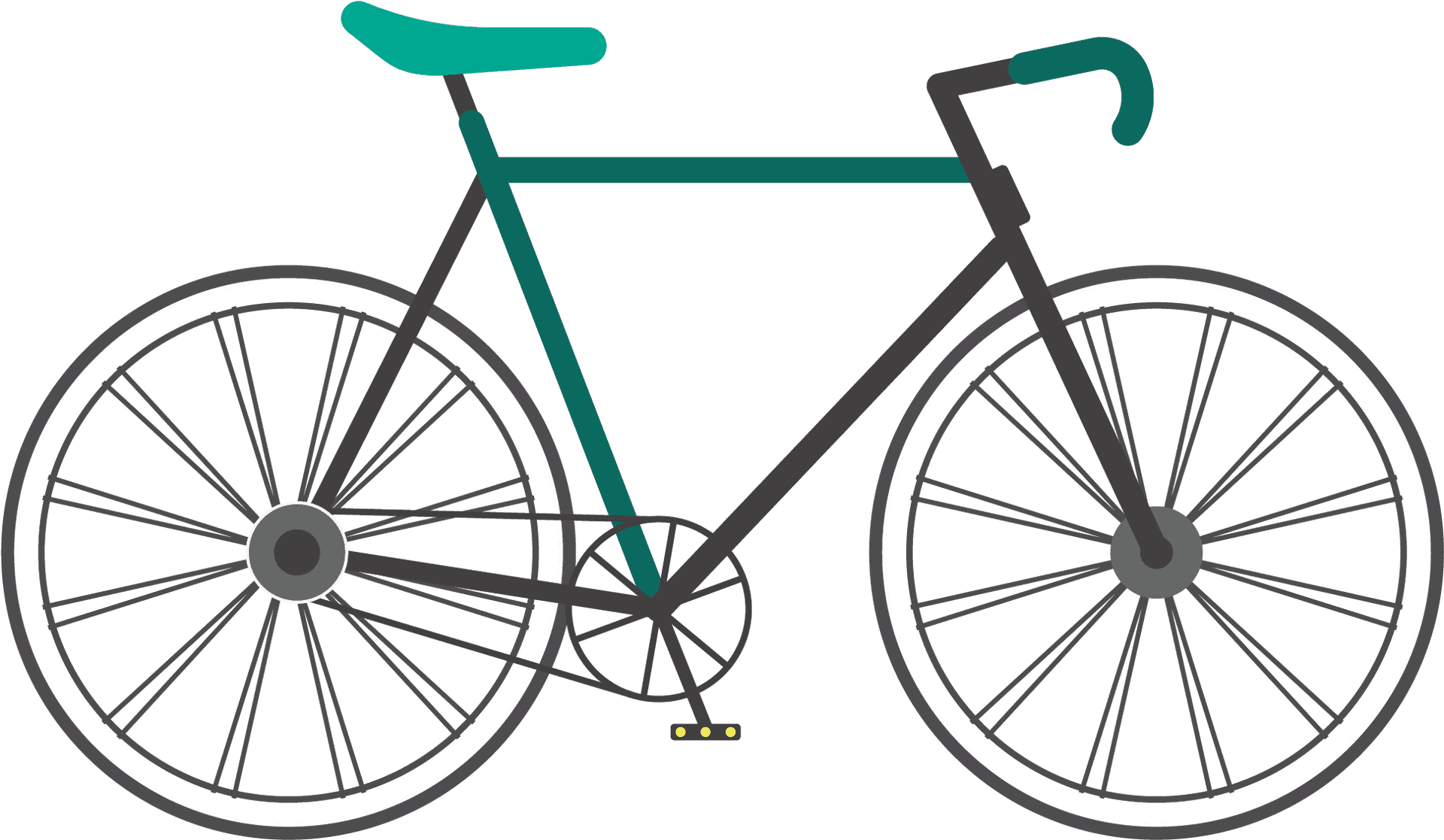 Classic Fixed Gear Bicycle Illustration PNG image