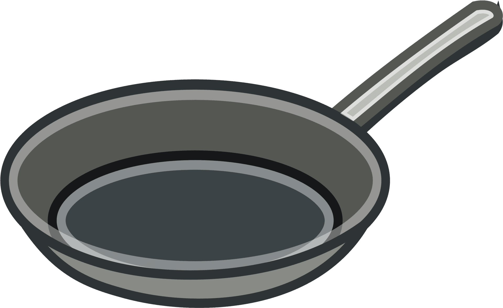 Classic Frying Pan Vector Illustration PNG image