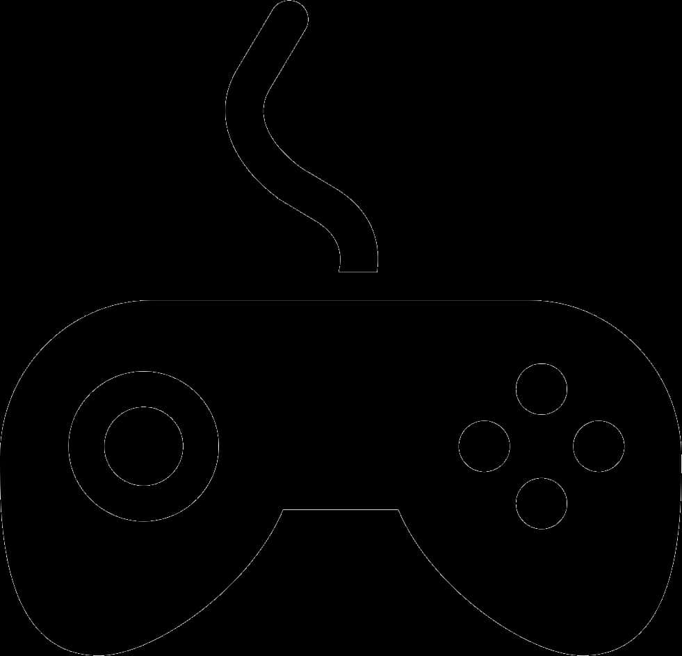 Classic Game Controller Outline PNG image
