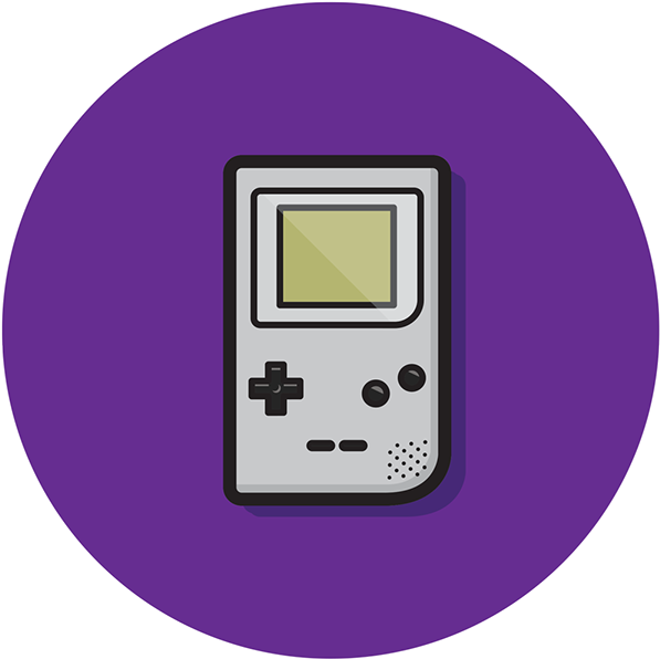 Classic Gameboy Vector Illustration PNG image