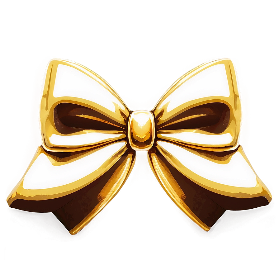 Classic Gold Bow Png 06272024 PNG image