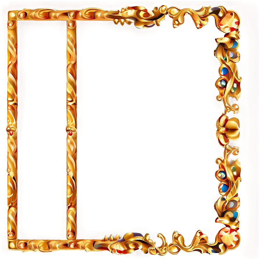 Classic Golden Border Png Odl PNG image