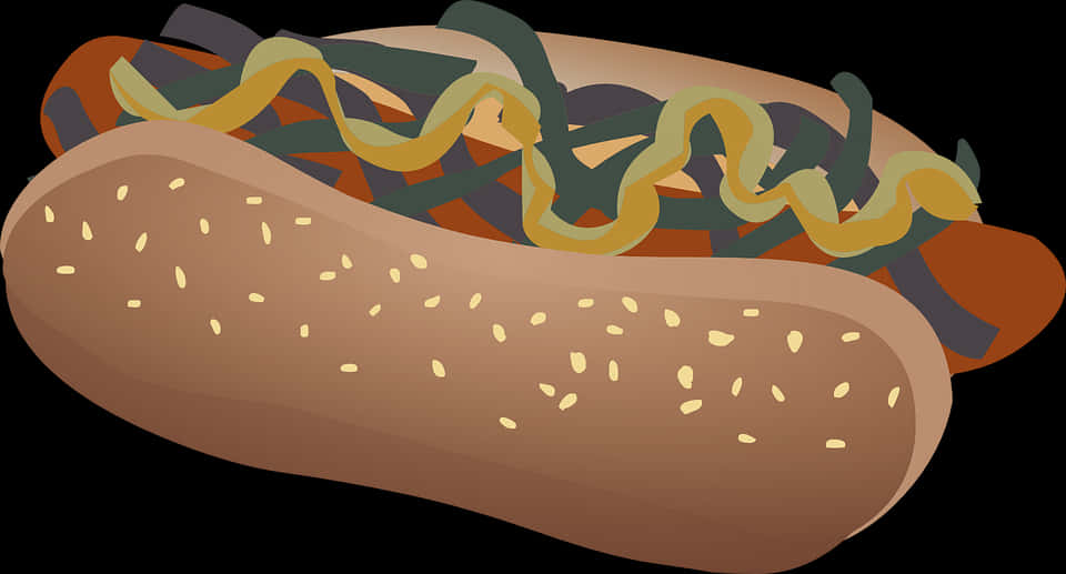 Classic Hot Dog Illustration PNG image