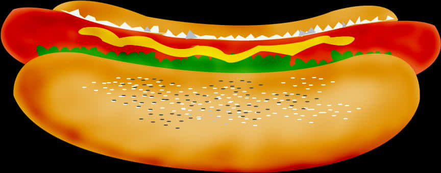 Classic Hot Dog Illustration PNG image