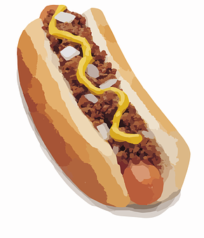 Classic Hotdog Illustration PNG image