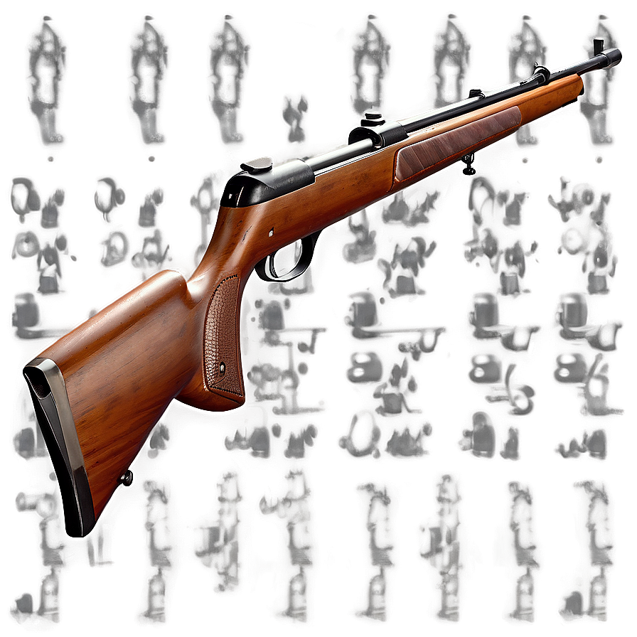 Classic Hunting Rifle Design Png 4 PNG image