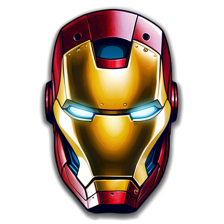 Classic Iron Man Helmet Art Png May PNG image