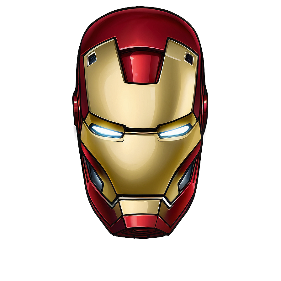 Classic Iron Man Helmet Art Png Vac PNG image