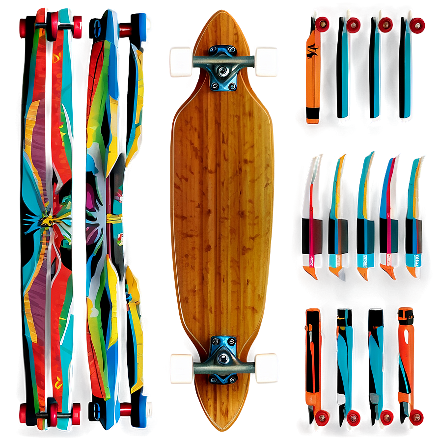 Classic Longboard Png 06272024 PNG image